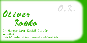 oliver kopko business card